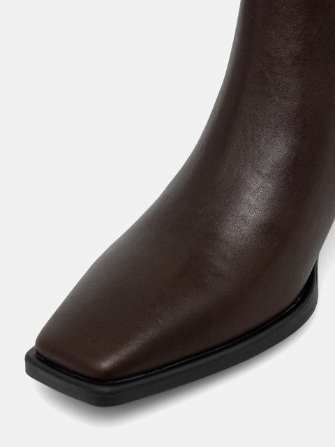 Vagabond Shoemakers kozaki skórzane HEDDA damskie kolor brązowy na słupku 5602-202-35