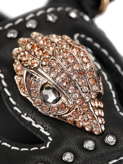 Kurt Geiger London klapki skórzane Eagle Stud Cut Out Sdl damskie kolor czarny 4734209139