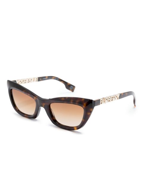 Burberry Eyewear logo lettering-plaque tinted sunglasses - Brown - zdjęcie produktu nr 2