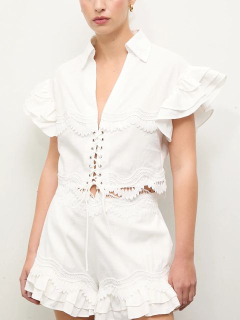 Answear.LAB komplet damski kolor biały - zdjęcie produktu nr 1