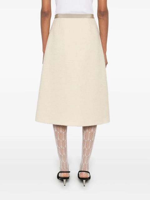 Valentino Garavani tweed midi skirt - Neutrals