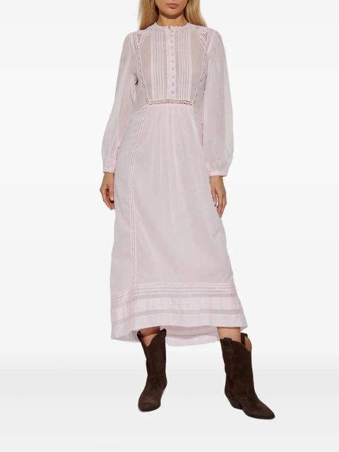 MARANT ÉTOILE openwork-lace midi dress - Pink