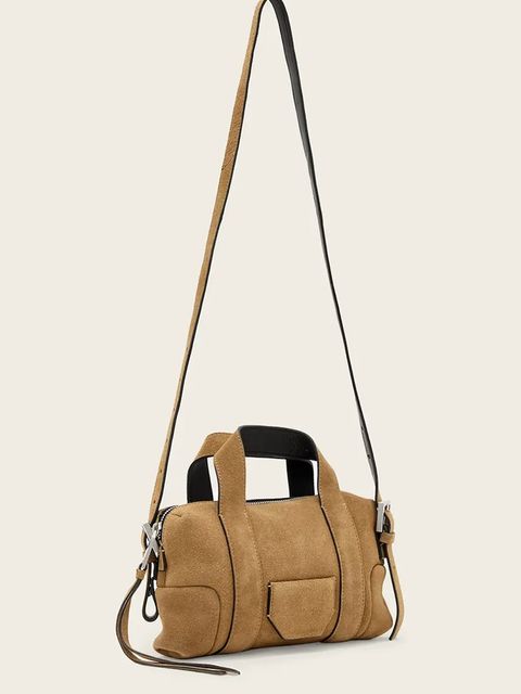 AllSaints torebka zamszowa ARES - zdjęcie produktu nr 2