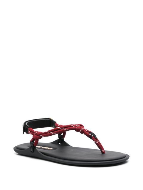 Miu Miu cord-strap sandals - Red - zdjęcie produktu nr 2