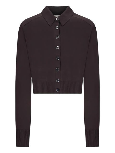 Sportmax button-fastening collared cardigan - Grey - zdjęcie produktu nr 1