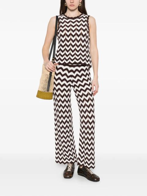 Maje zig zag straight trousers - Brown - zdjęcie produktu nr 2