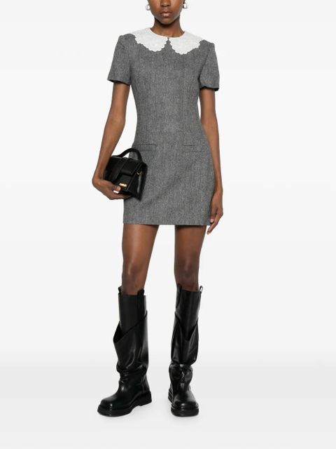 Self-Portrait short-sleeve mini dress - Grey - zdjęcie produktu nr 2