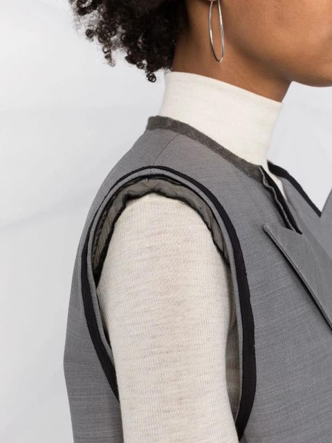 Alexander McQueen peak lapels double-breasted vest - Grey