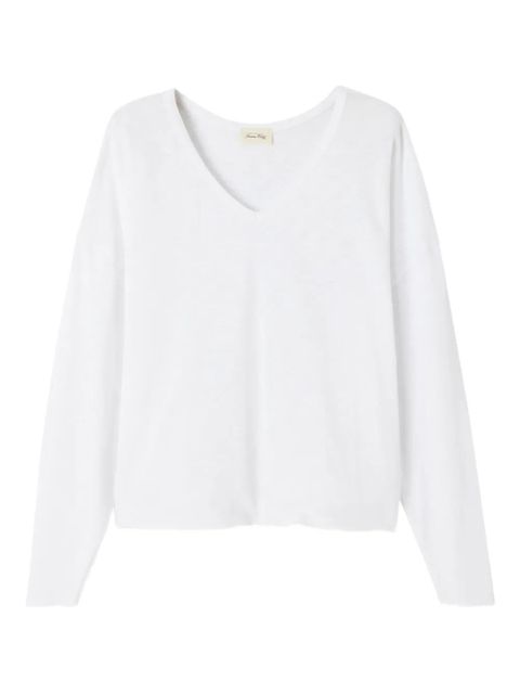 American Vintage Sonoma long-sleeve V-neck T-shirt - White - zdjęcie produktu nr 1