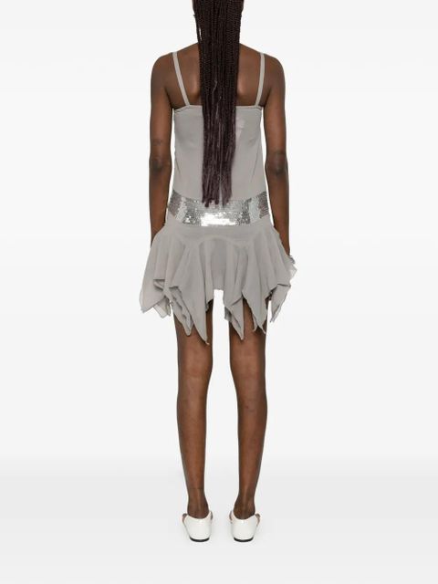 Gimaguas Leila sequin-embellishment mini dress - Grey