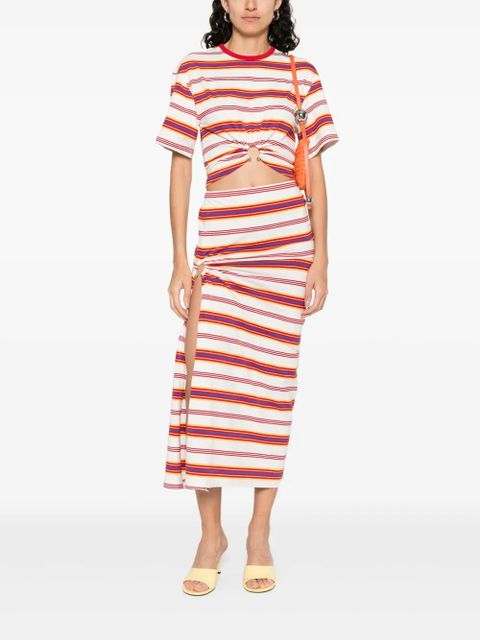 Rabanne striped T-shirt - White - zdjęcie produktu nr 2