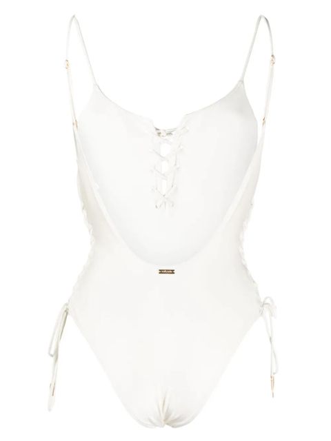 Cult Gaia Hallie lace-up swimsuit - White - zdjęcie produktu nr 2