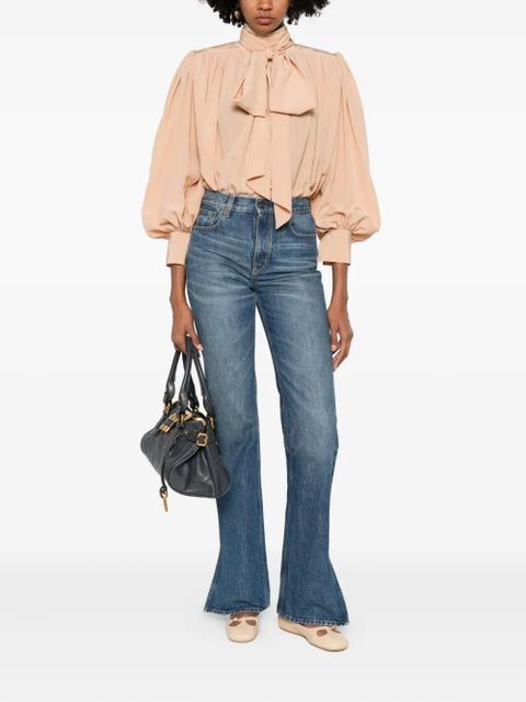 Chloé side-slit straight-leg jeans - Blue