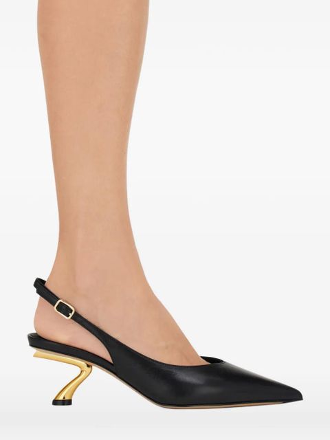 Ferragamo Sculptural heel slingback - Black