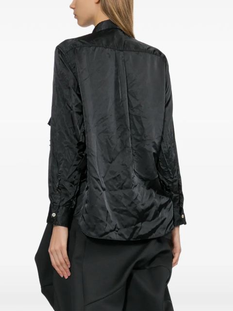 Comme Des Garçons ruffled midi shirt - Black