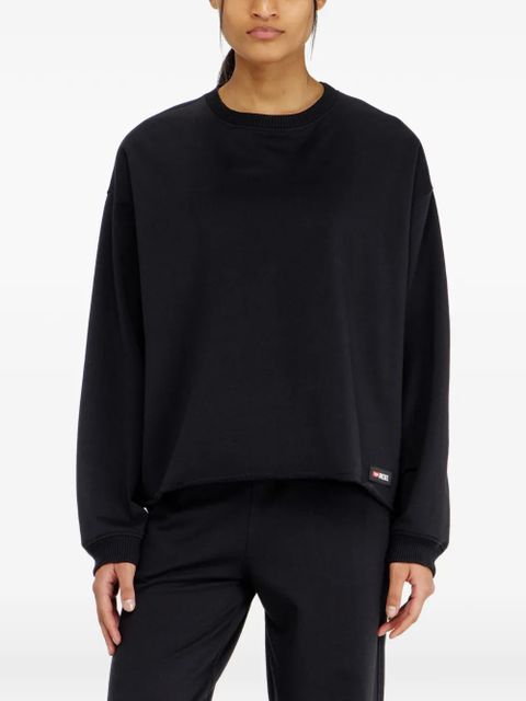 Diesel Peached raw-hem cotton sweatshirt - Black
