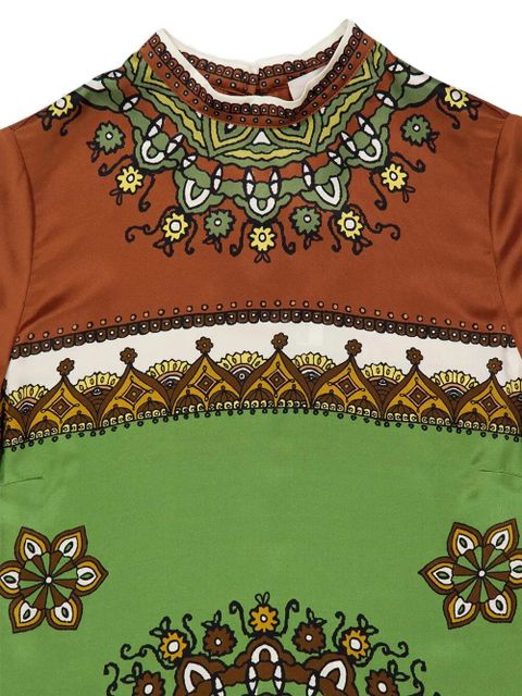 ALEMAIS floral-pattern midi dress - Green