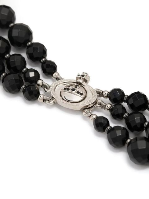 Vivienne Westwood Messaline Orb three-row chocker - Black - zdjęcie produktu nr 2