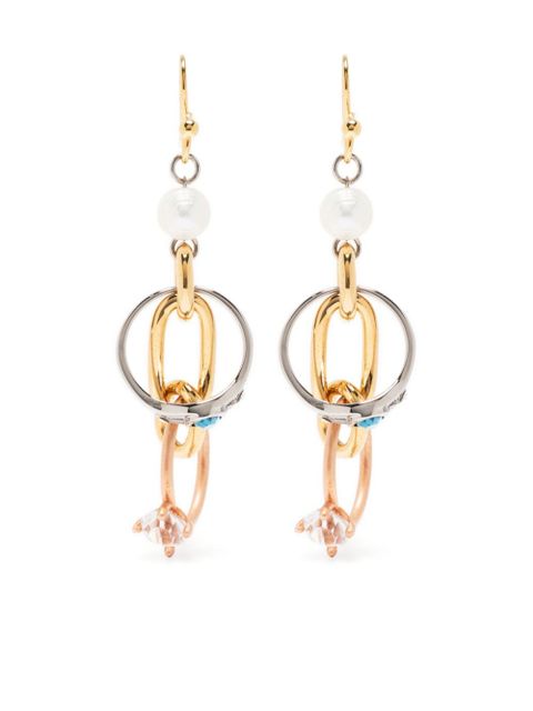 Marni embellished-ring pearl earrings - Gold - zdjęcie produktu nr 1