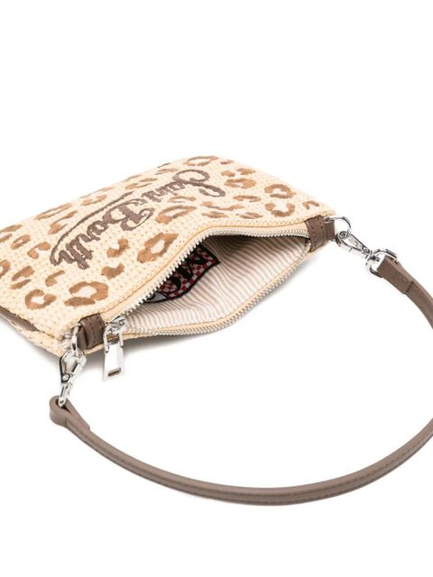 MC2 Saint Barth Parisienne leopard-print embroidered clutch bag - Neutrals