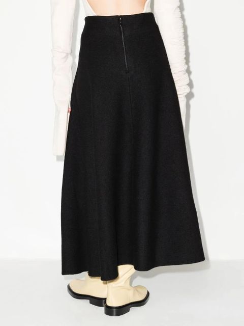 Jil Sander high-waisted A-line skirt - Black - zdjęcie produktu nr 2