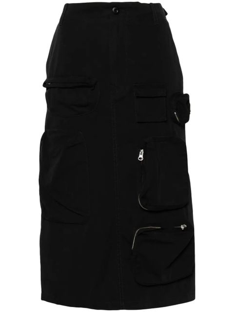 MM6 Maison Margiela single stitch-logo cargo skirt - Black - zdjęcie produktu nr 1