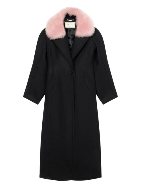Blumarine double-breasted faux fur coat - Black - zdjęcie produktu nr 1