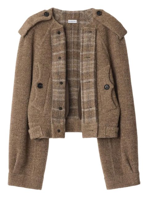 Burberry epauletted detachable-scarf jacket - Brown - zdjęcie produktu nr 1