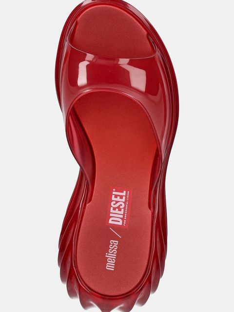 Melissa klapki MELISSA PLATFORM DIESEL AD damskie kolor czerwony na platformie M 36152