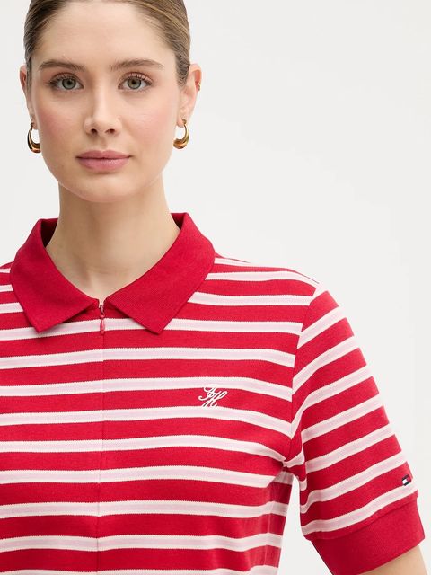 Tommy Hilfiger polo damski kolor czerwony WW0WW47853