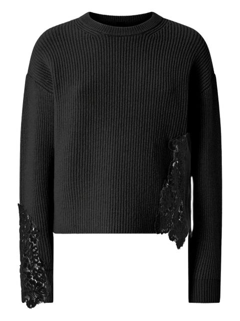 PINKO lace-ribbed sweater - Black - zdjęcie produktu nr 1