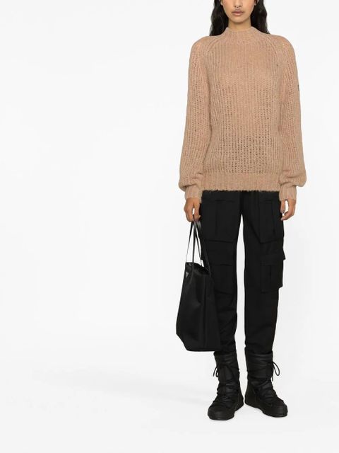 Moncler Grenoble open-knit wool jumper - Brown - zdjęcie produktu nr 2