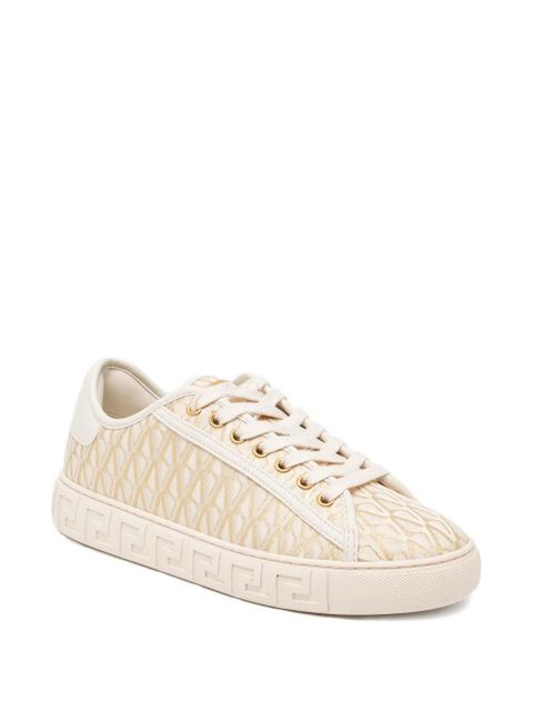 Versace Greca-jacquard canvas sneakers - Neutrals