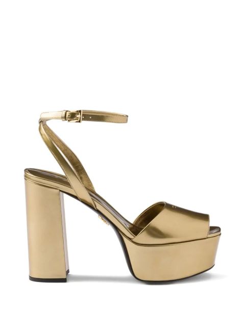 Prada metallic platform sandals - Gold - zdjęcie produktu nr 1
