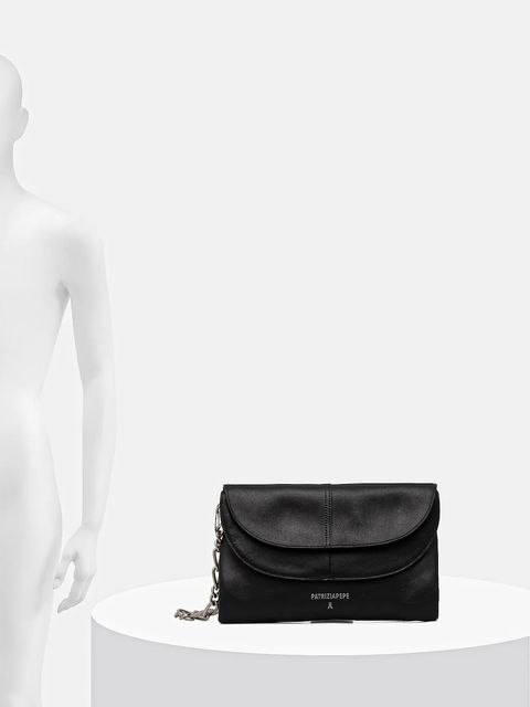 Patrizia Pepe kopertówka skórzana kolor czarny 2B0152 L162