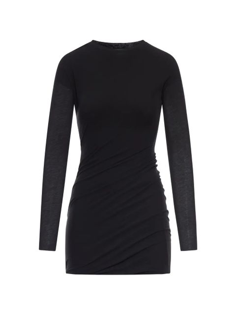 Jil Sander long-sleeve gathered mini dress - Black - zdjęcie produktu nr 1