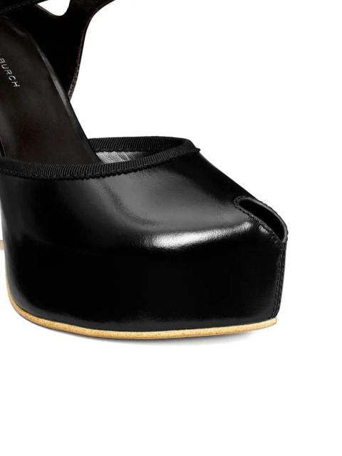 Tory Burch 110mm peep-toe platform pumps - Black - zdjęcie produktu nr 2