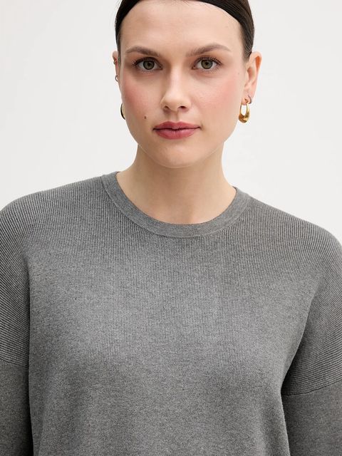 United Colors of Benetton sweter damski kolor szary 17Q3D10F9 - zdjęcie produktu nr 2