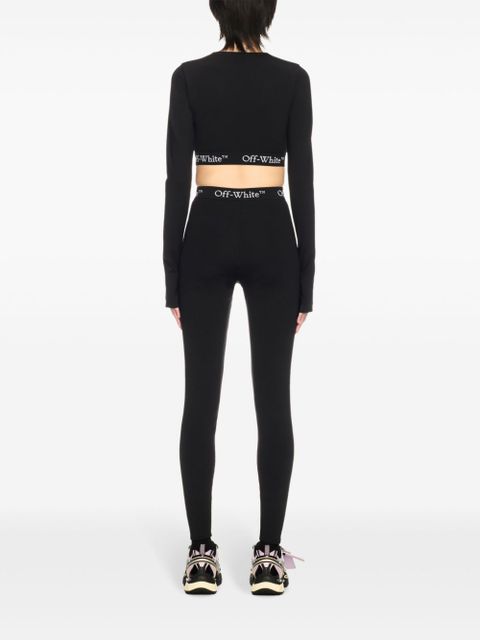 Off-White logo-band leggings - Black - zdjęcie produktu nr 2