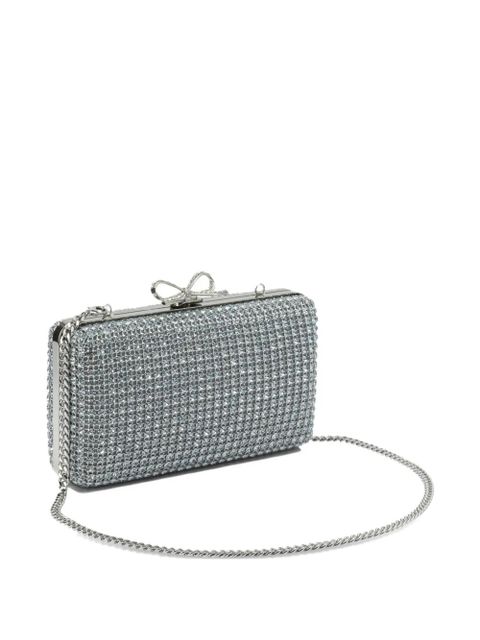 Self-Portrait crystal-embellished clutch bag - Silver - zdjęcie produktu nr 2
