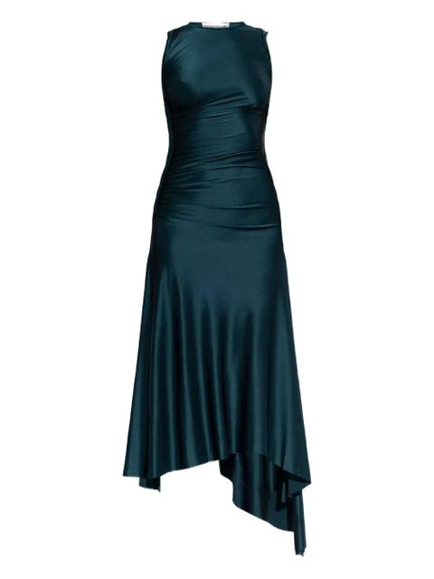 Victoria Beckham draped asymmetric midi dress - Green - zdjęcie produktu nr 1