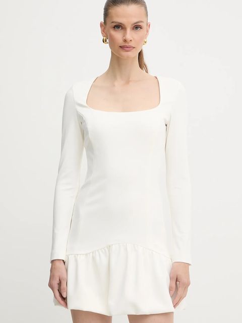 Pinko sukienka kolor beżowy mini rozkloszowana 105769 A15M - zdjęcie produktu nr 1