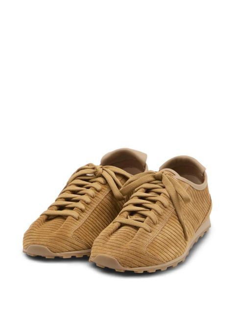 Jacquemus The Tennis embossed-suede low-top sneakers - Brown