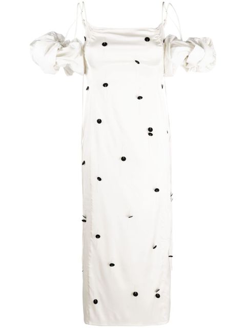 Jacquemus Chouchou polka-dot midi dress - White - zdjęcie produktu nr 1