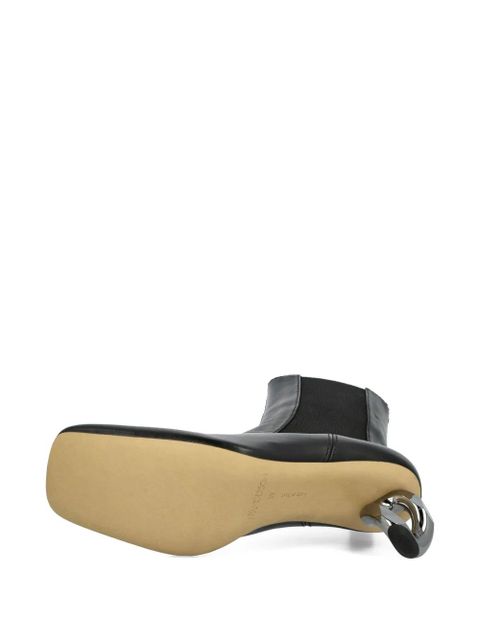 JW Anderson Chain-heel leather chelsea boots - Black