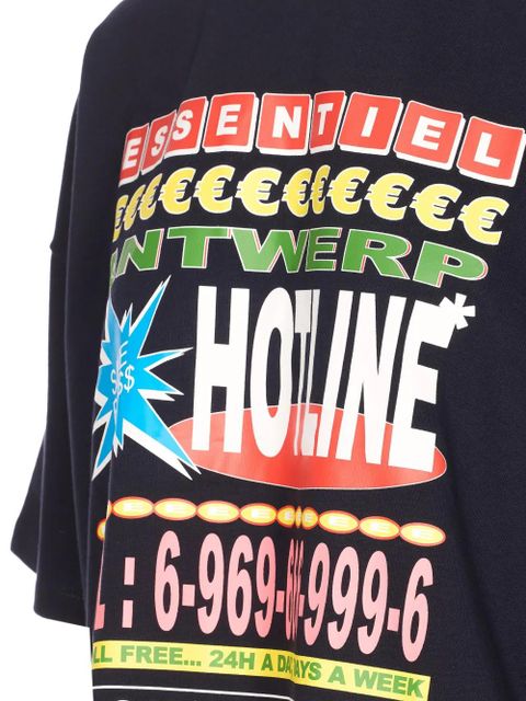 Essentiel Antwerp printed crewneck T-shirt - Blue