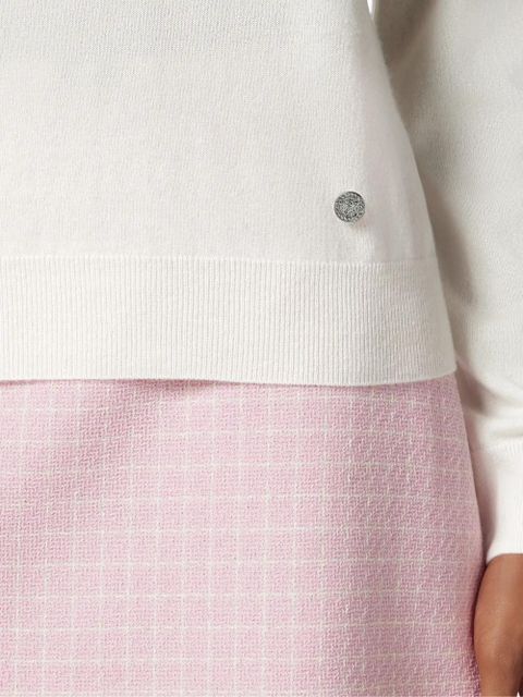 Versace round-logo sweater - White