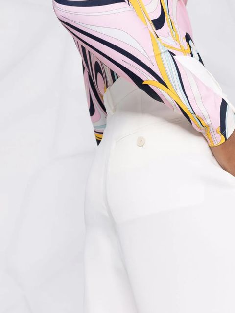 Valentino Garavani cropped wide-leg trousers - White