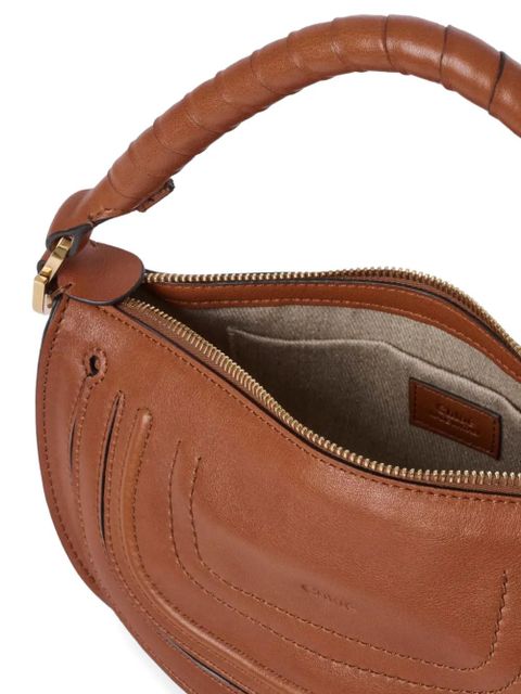 Chloé mini Marcie leather shoulder bag - Brown - zdjęcie produktu nr 2