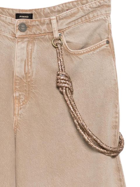 PINKO crystal-chain jeans - Neutrals